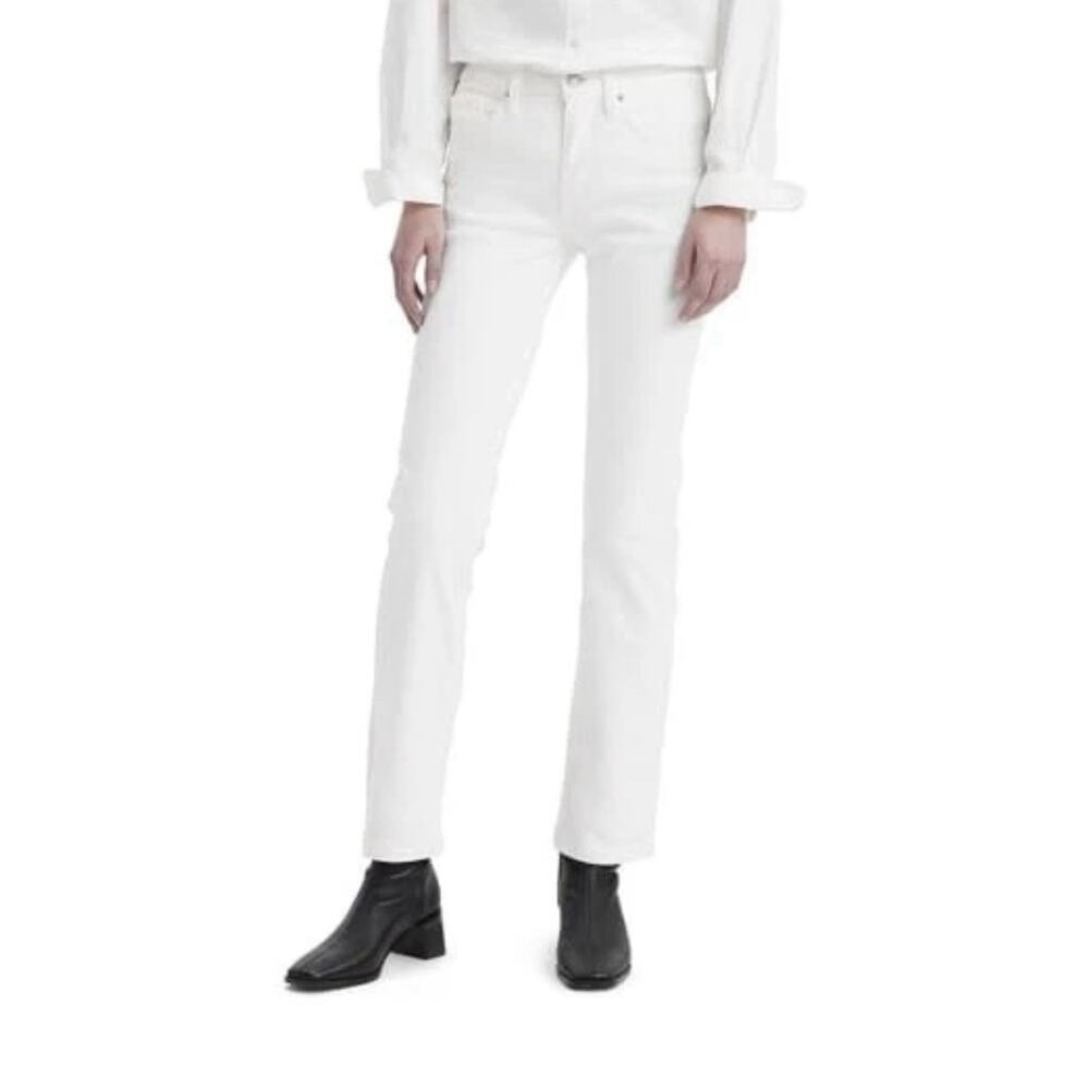 New Levi’s 314 Shaping Straight White Jeans Women’s Size 30X30 Actual 33x29.5